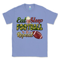 Colony Blue eat sleep football repeat Classic Tee - BundleAndBundleShop
