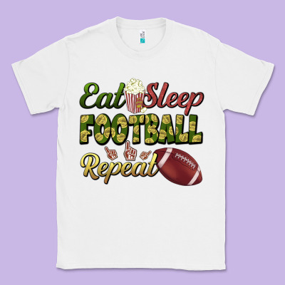 Eat Sleep Football Repeat Classic Tee Designed By Bundleandbundleshop