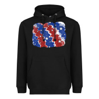 Black Patriotic tie dye background Heavyweight Hoodie - CowGirlArtShop