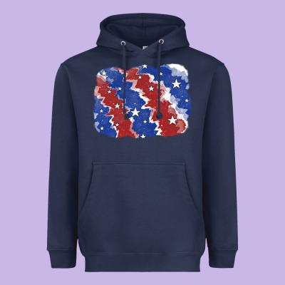 Patriotic Tie Dye Background Heavyweight Hoodie Designed By Cowgirlartshop