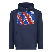 Navy Patriotic tie dye background Heavyweight Hoodie - CowGirlArtShop