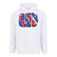 White Patriotic tie dye background Heavyweight Hoodie - CowGirlArtShop