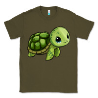 Army Green cute turtle Classic Tee - Zillion Design Studio