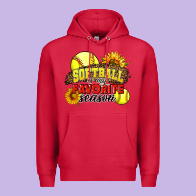 Softball Is My Favorite Season Premium Hoodie Designed By Lillyallendesigns