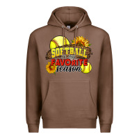 Chestnut Softball Is My Favorite Season Premium Hoodie - LillyAllenDesigns