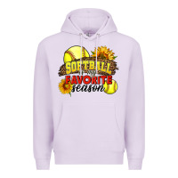 Lilac Softball Is My Favorite Season Premium Hoodie - LillyAllenDesigns