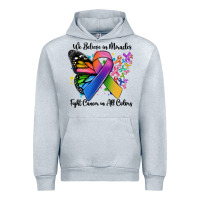 Heather Grey we believe in miracles fight cancer in all colors Urban Hoodie - MaliasSmallBusiness