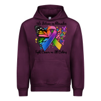 Mauve Wine we believe in miracles fight cancer in all colors Urban Hoodie - MaliasSmallBusiness