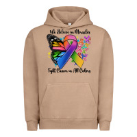 Pigment Burro we believe in miracles fight cancer in all colors Urban Hoodie - MaliasSmallBusiness