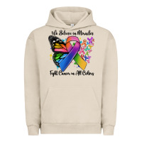 Pigment French Oak we believe in miracles fight cancer in all colors Urban Hoodie - MaliasSmallBusiness