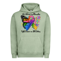 Pigment Oil Green we believe in miracles fight cancer in all colors Urban Hoodie - MaliasSmallBusiness
