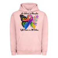 Pigment Salmon we believe in miracles fight cancer in all colors Urban Hoodie - MaliasSmallBusiness