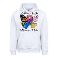 White we believe in miracles fight cancer in all colors Urban Hoodie - MaliasSmallBusiness
