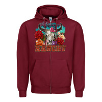 Burgundy always ranchy Zipper Hoodie - Zillion Design Studio