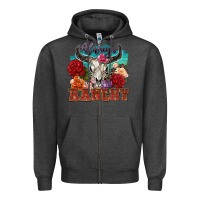 Charcoal Heather always ranchy Zipper Hoodie - Zillion Design Studio