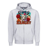 Heather Grey always ranchy Zipper Hoodie - Zillion Design Studio
