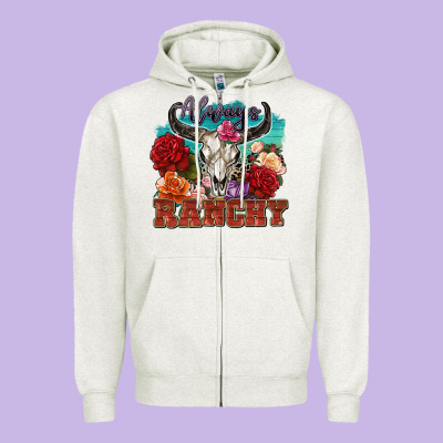 Always Ranchy Zipper Hoodie Designed By Zillion Design Studio