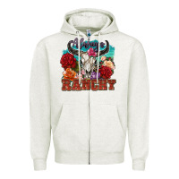 Oatmeal Heather always ranchy Zipper Hoodie - Zillion Design Studio