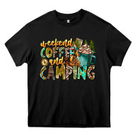 Black Weekends Coffee And Camping Heavy Core Tee - CowhideDigitalArt