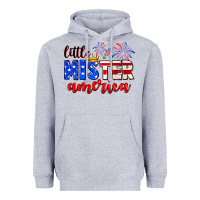Heather Grey little mister america Heavyweight Hoodie - Neo Western