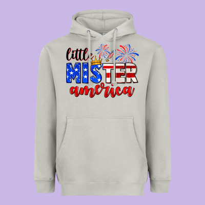 Little Mister America Heavyweight Hoodie Designed By Neo Western