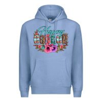 Colony Blue happy easter western floral serape leopard Premium Hoodie - Jasminsmagicworld