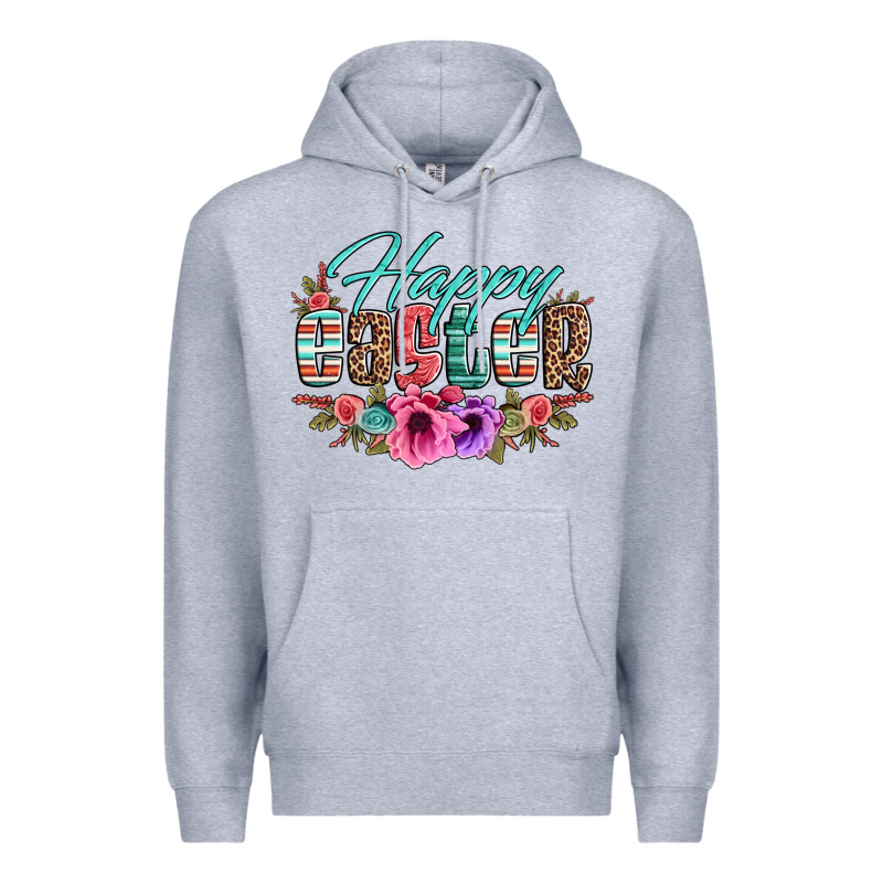 Happy Easter Western Floral Serape Leopard Premium Hoodie by Jasminsmagicworld | Teevron