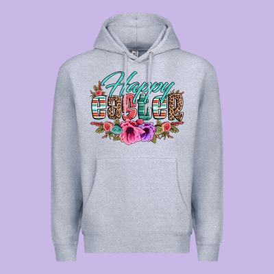 Happy Easter Western Floral Serape Leopard Premium Hoodie Designed By Jasminsmagicworld