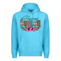 Ocean Blue happy easter western floral serape leopard Premium Hoodie - Jasminsmagicworld