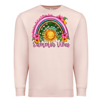 Pale Pink summer vibes  rainbow Premium Sweatshirt - HRA Design Shop