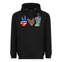 Black Peace love america 4th of july Heavyweight Hoodie - CowGirlArtShop