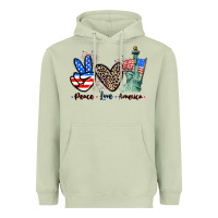 Matcha Peace love america 4th of july Heavyweight Hoodie - CowGirlArtShop