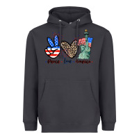 Smoke Peace love america 4th of july Heavyweight Hoodie - CowGirlArtShop