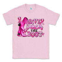 Bubblegum Pink give cancer the boot Classic Tee - RanaPortraitStore
