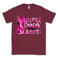 Burgundy give cancer the boot Classic Tee - RanaPortraitStore