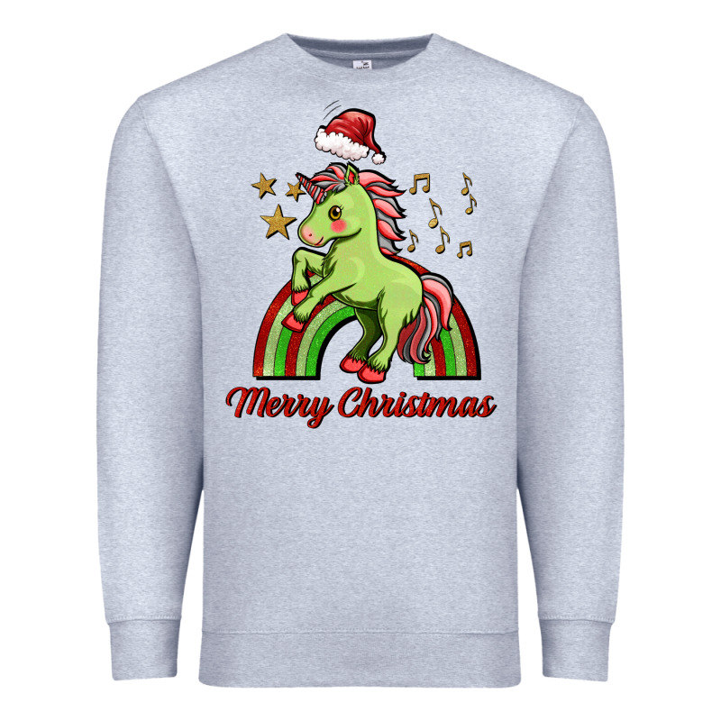 Merry Christmas Unicorn Premium Sweatshirt by FaDigitalArtStudio | Teevron