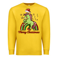 Lemon merry christmas unicorn Premium Sweatshirt - FaDigitalArtStudio