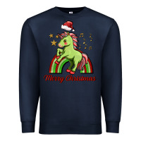 Navy merry christmas unicorn Premium Sweatshirt - FaDigitalArtStudio