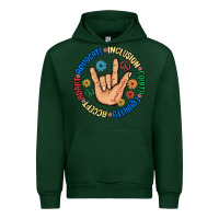 Forest Green advocate inclusion equity equality accept adapt Urban Hoodie - MaliasSmallBusiness