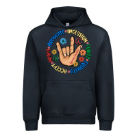 Navy advocate inclusion equity equality accept adapt Urban Hoodie - MaliasSmallBusiness