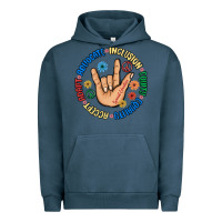 Pigment Midnight Navy advocate inclusion equity equality accept adapt Urban Hoodie - MaliasSmallBusiness