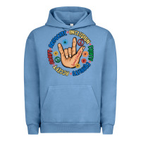 Pigment Pebble Blue advocate inclusion equity equality accept adapt Urban Hoodie - MaliasSmallBusiness