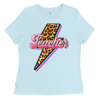 Baby Blue flash teacher Ladies Tee - BarkalooDesign