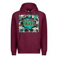Burgundy western beautiful crazy Premium Hoodie - BarkalooDesign