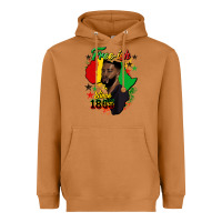 Free Ish Since 1865 Black Man Heavyweight Hoodie | Teevron