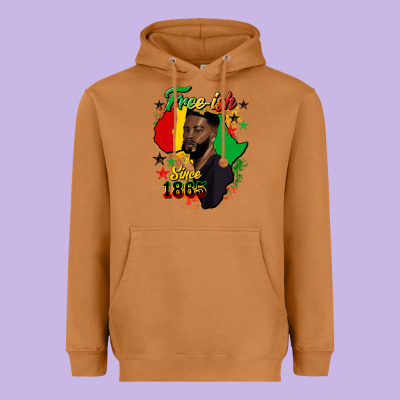 Free Ish Since 1865 Black Man Heavyweight Hoodie Designed By Hra Design Shop