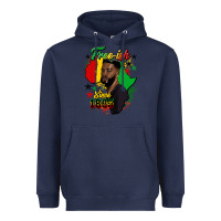 Navy free ish since 1865 black man Heavyweight Hoodie - HRA Design Shop
