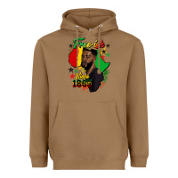 Toasted Coconut free ish since 1865 black man Heavyweight Hoodie - HRA Design Shop