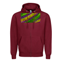 Burgundy Mardi Gras Leopard Zipper Hoodie - RanaPortraitStore