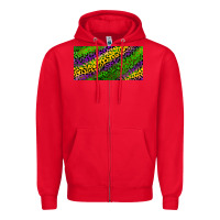 Red Mardi Gras Leopard Zipper Hoodie - RanaPortraitStore